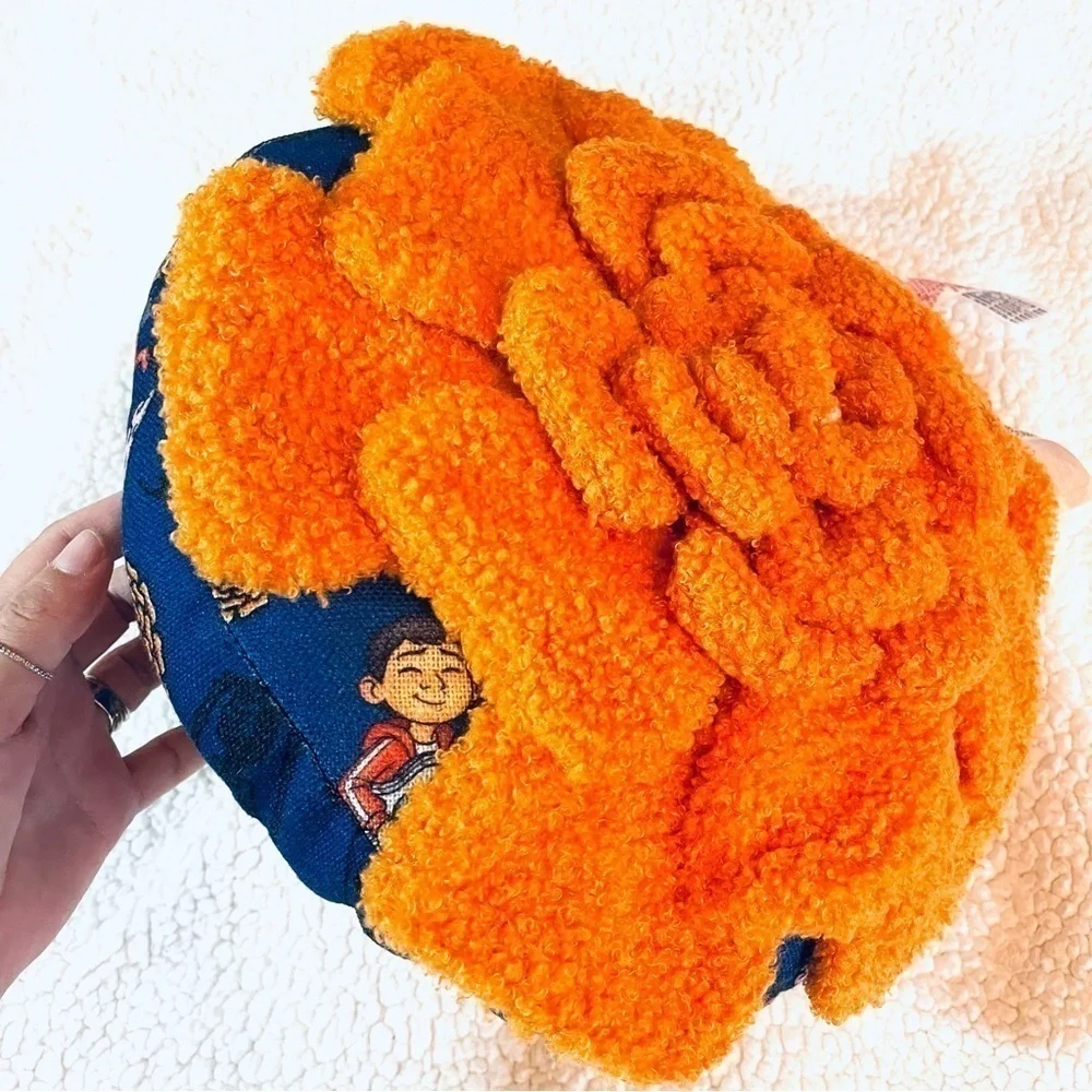🌼 NWT Disney Parks Pixar COCO Marigold Petals Throw Pillow – Orange & Blue 🌼